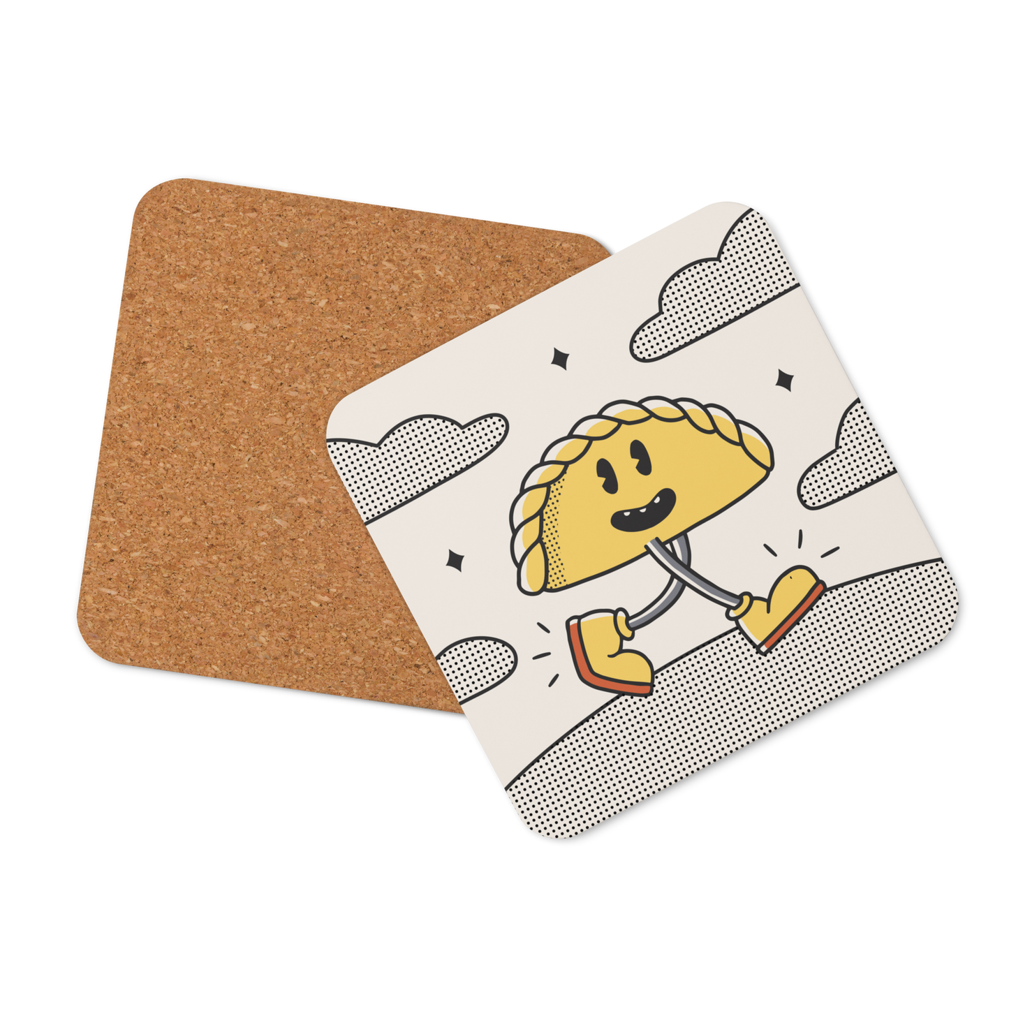 Retro Empanada Cork-back coaster