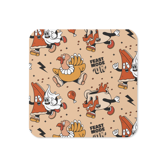 Thanksgiving Cartoon food Cork-back coaster