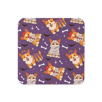 Cute Halloween Corgis Cork-back coaster