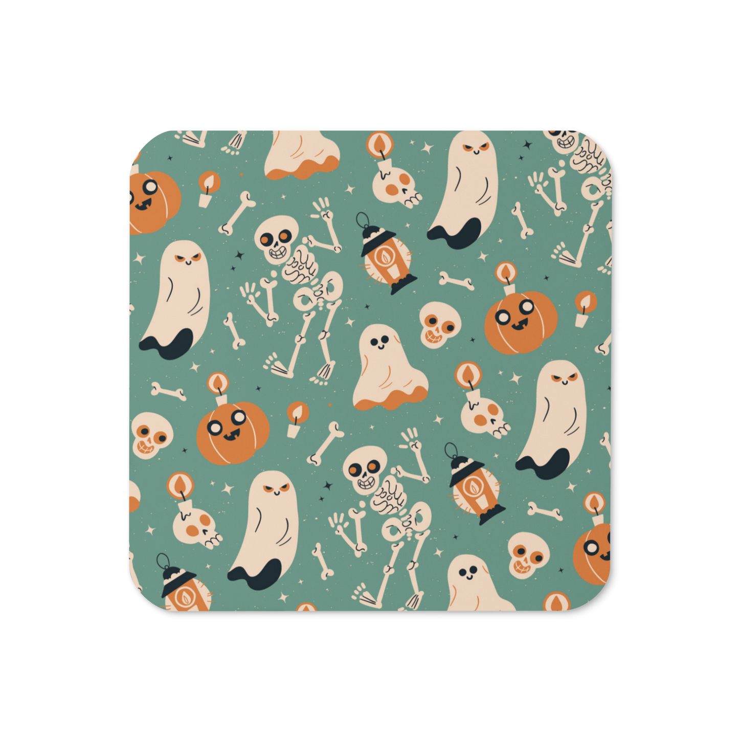 Cute Halloween Monsters Cork-back coaster