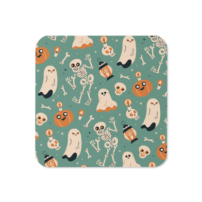 Cute Halloween Monsters Cork-back coaster