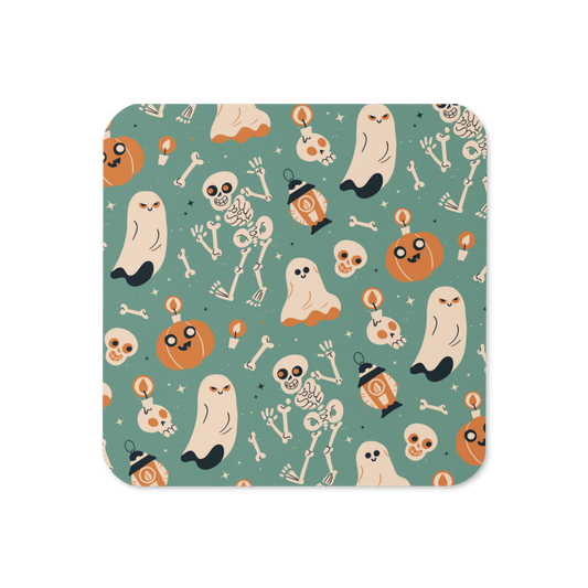 Cute Halloween Monsters Cork-back coaster