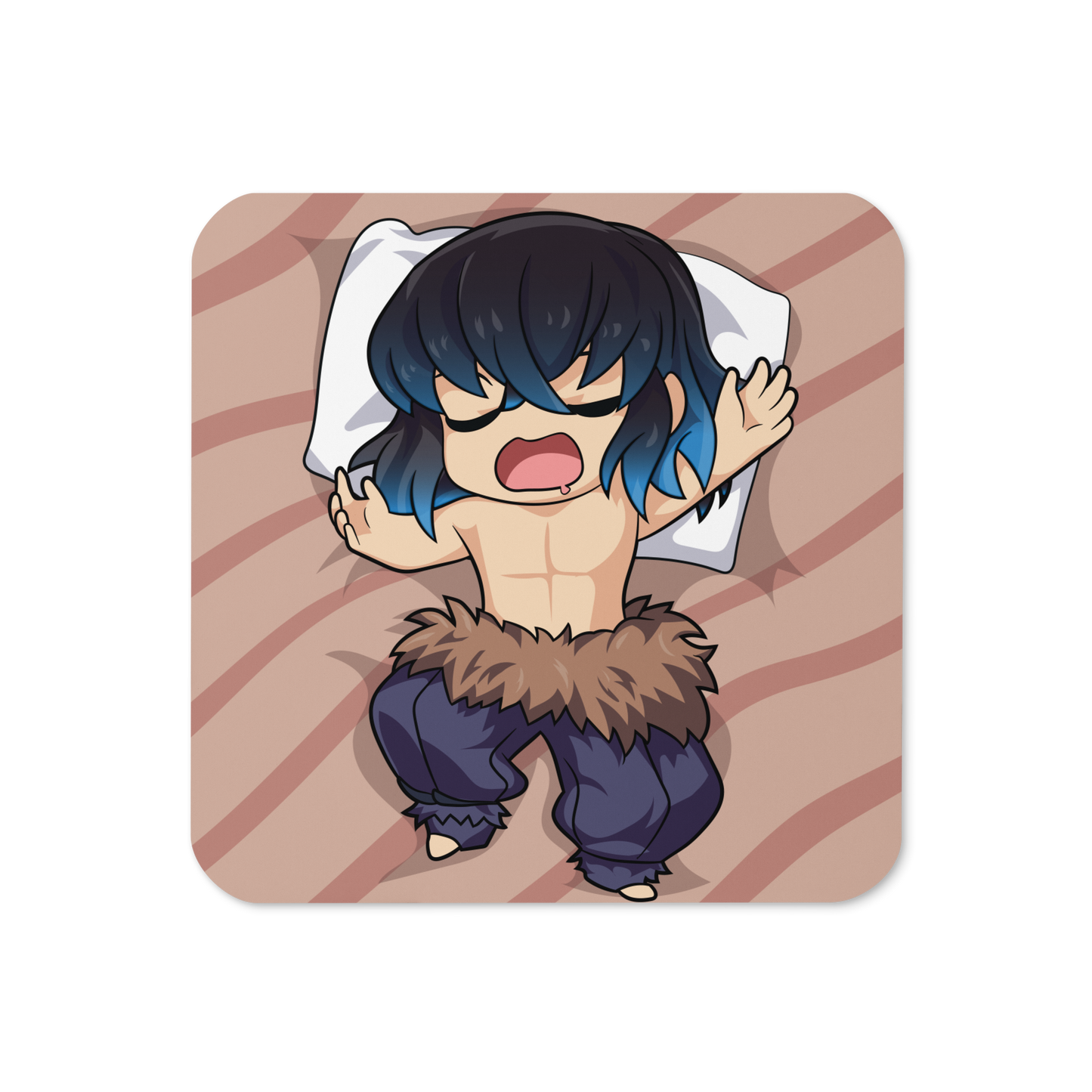 Sleepy Inosuke Hashibira Cork-back coaster