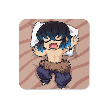 Sleepy Inosuke Hashibira Cork-back coaster