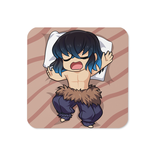 Sleepy Inosuke Hashibira Cork-back coaster