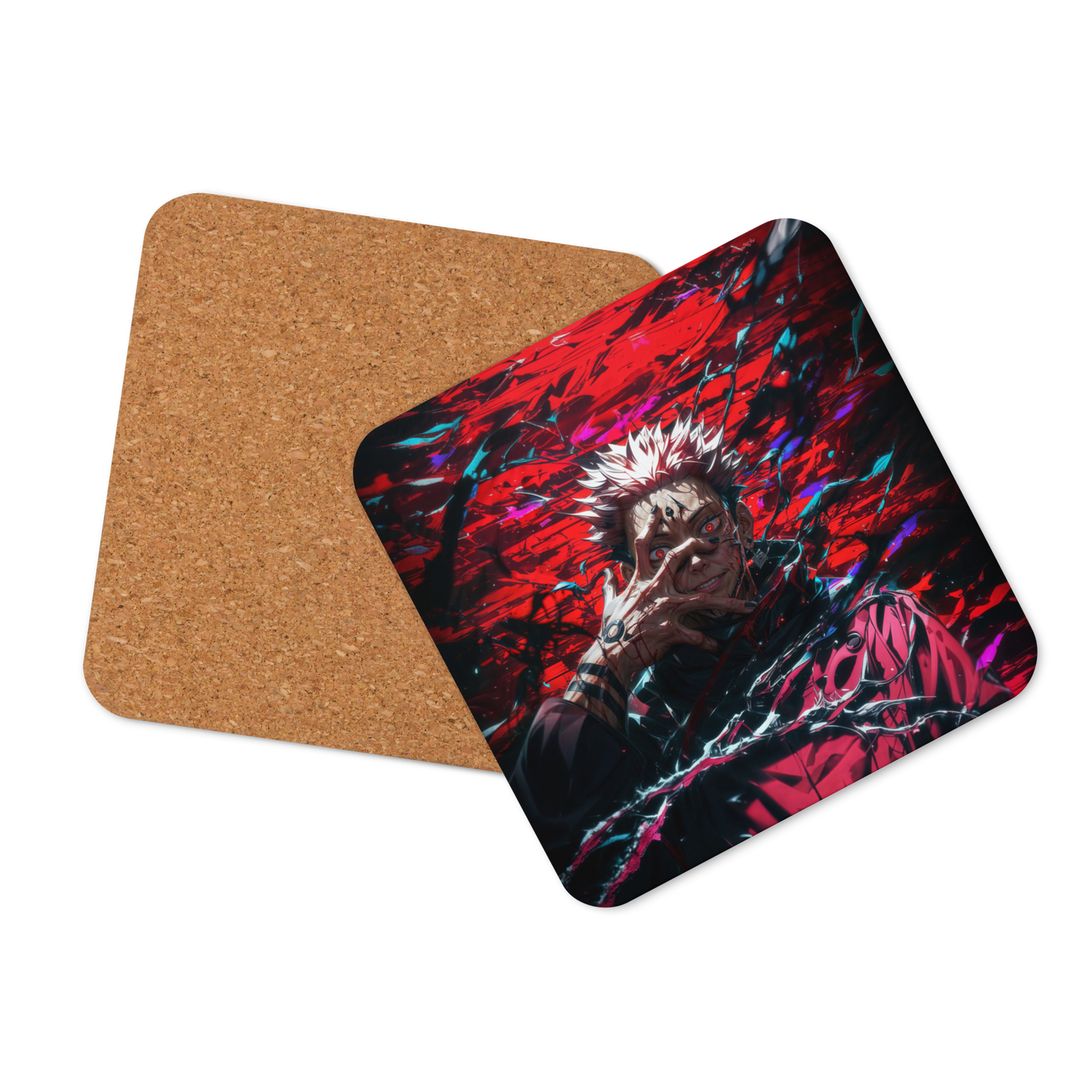 Sukuna Chroma Power Cork-back coaster