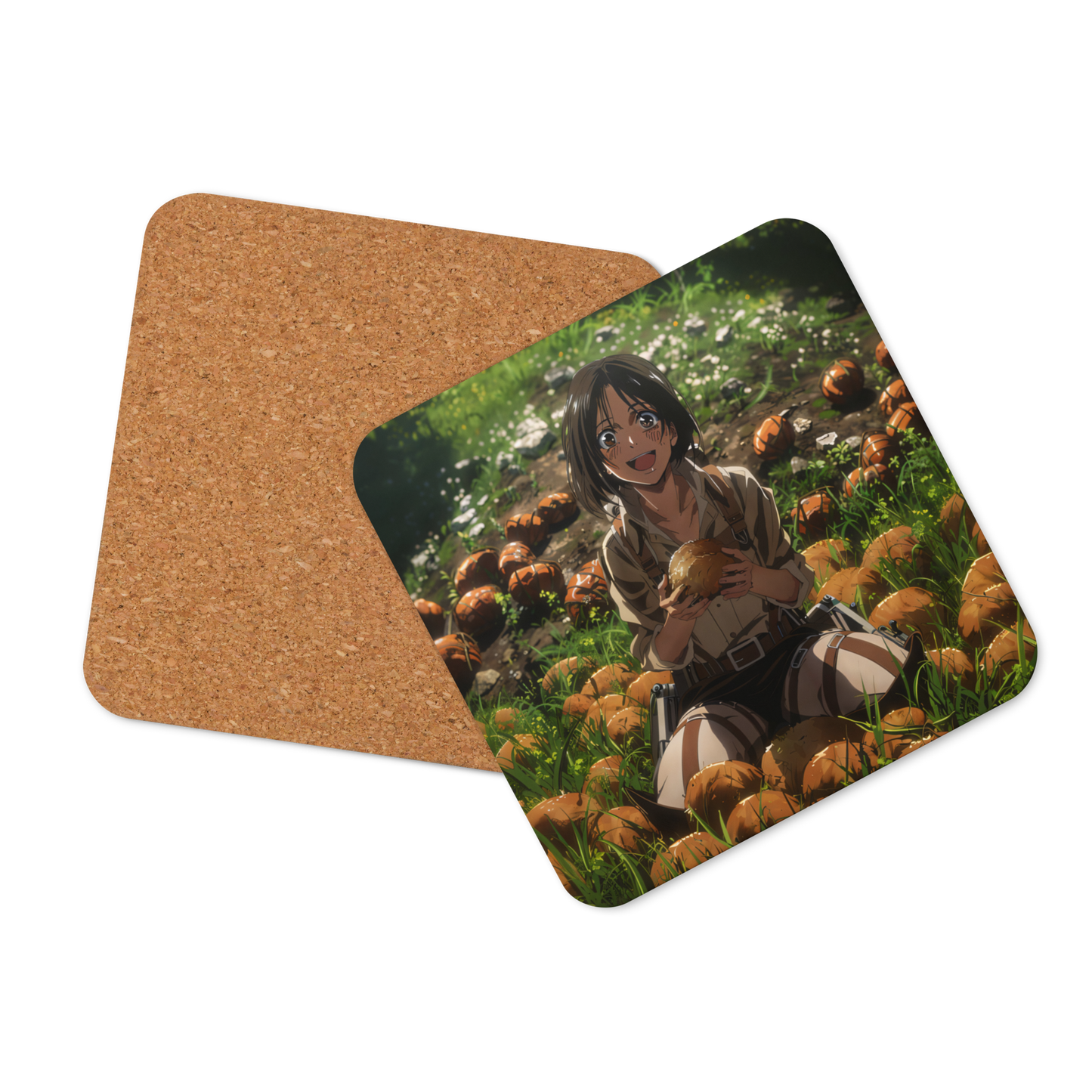 Sasha Braus in a Bread Field Cork-back coaster