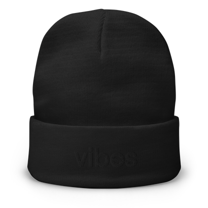 "vibes" embroidered Beanie - Collected Vibes