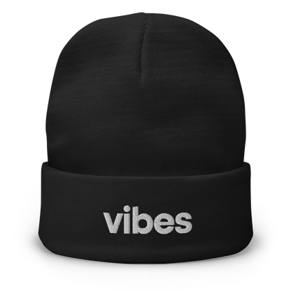 "vibes" embroidered Beanie - Collected Vibes