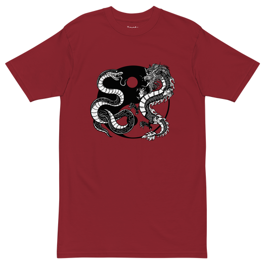 Ying Yang Snake & Dragon Heavyweight Tee - Collected Vibes