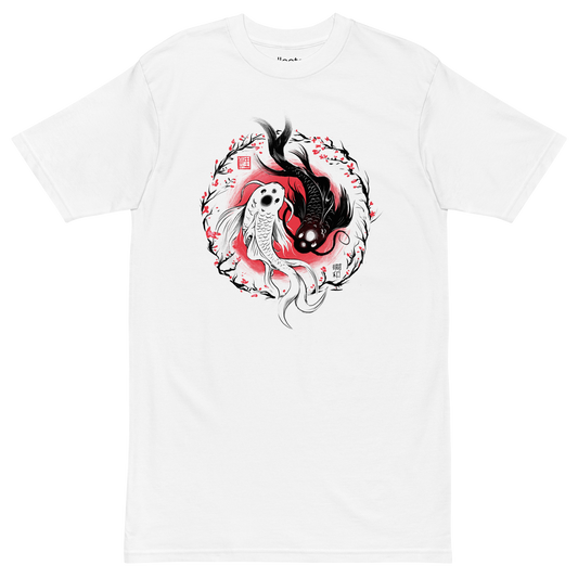 Koi Fish YingYang Heavyweight Tee - Collected Vibes